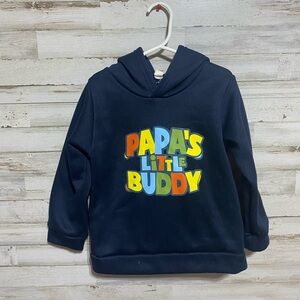 Navy Blue Kids Hoodie - Papa's Little Buddy